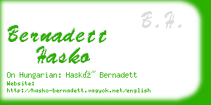 bernadett hasko business card